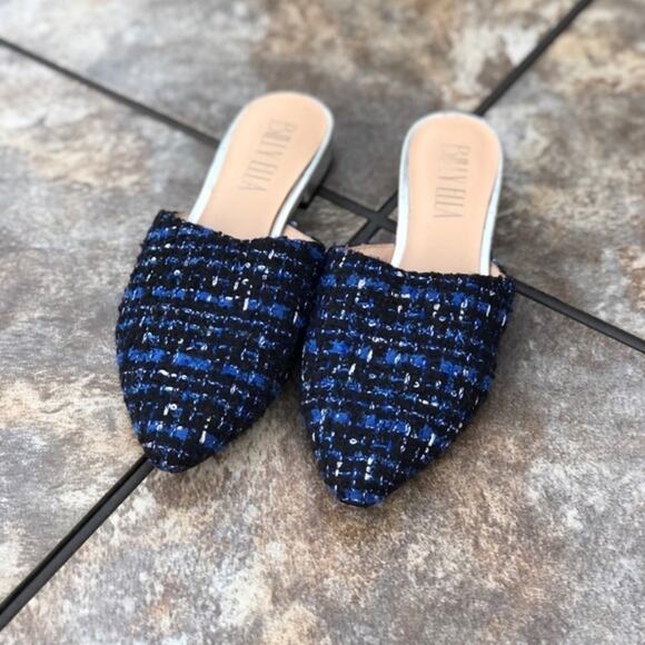 Anthropologie Billy Ella Nub Boucle Slip On Flat Mule 6.5 - Picture 2 of 8